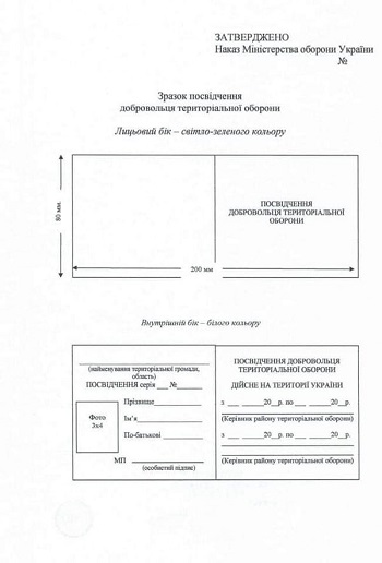 Контракт добровольця тероборони: відома форма та зміст